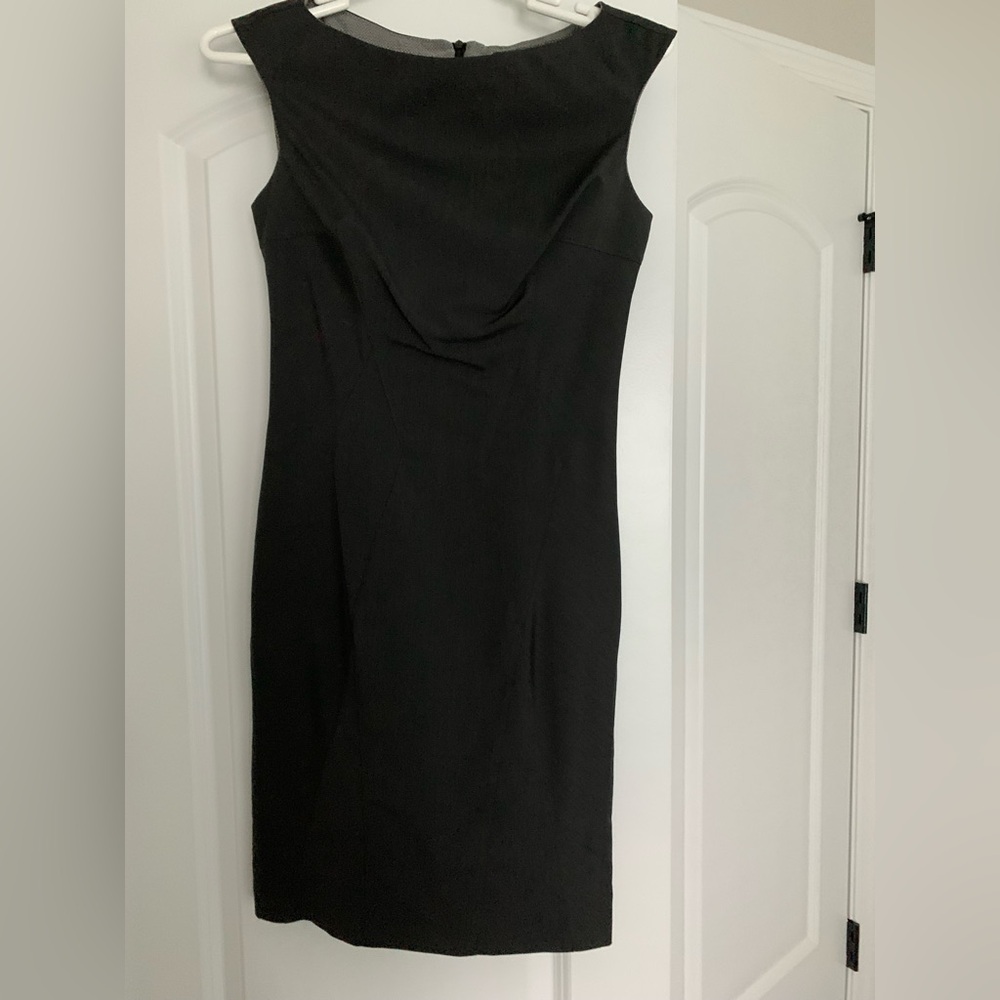 Sisley Dark Grey Sheath Dress, knee-length, size XS